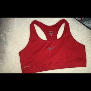 Red Nike Pro Sports Bra